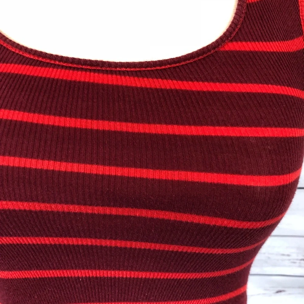 Free People Red‎ Stripe Tank
